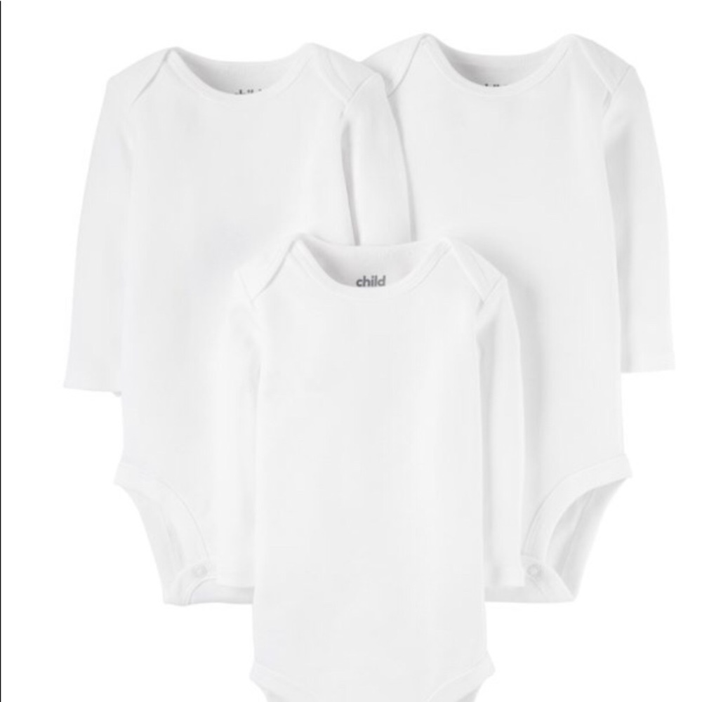 New Child of Mine by Carter's Baby  Long Sleeve Bodysuits 3-Pack,  3 Months